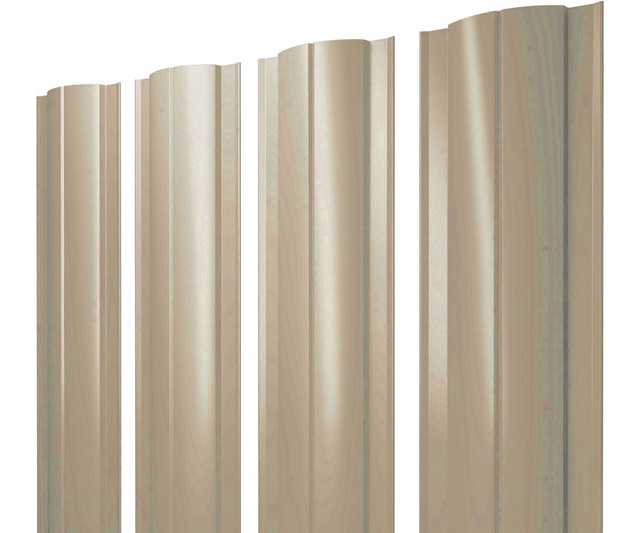 Штакетник Круглый Grand Line 0,5 Satin RAL 1015 Светлая Слоновая Кость